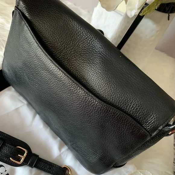 Coach Black Pebbled Leather Crossbody Bag - Picture 6 of 12